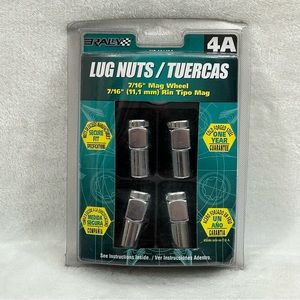 Vintage 2004 Rally Lug Nuts 7/16” (11,1mm) Mag Wheel Set of 4 Steel Lug Nuts 4A.